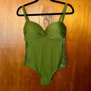 Green Fashion Nova One Piece Swimsuit
